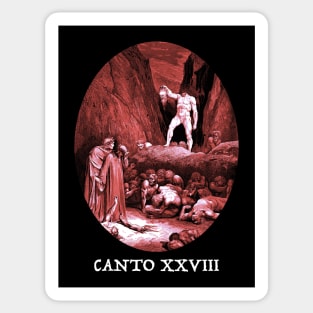 Dantes Inferno Canto 28 (Bertran de Born) Sticker